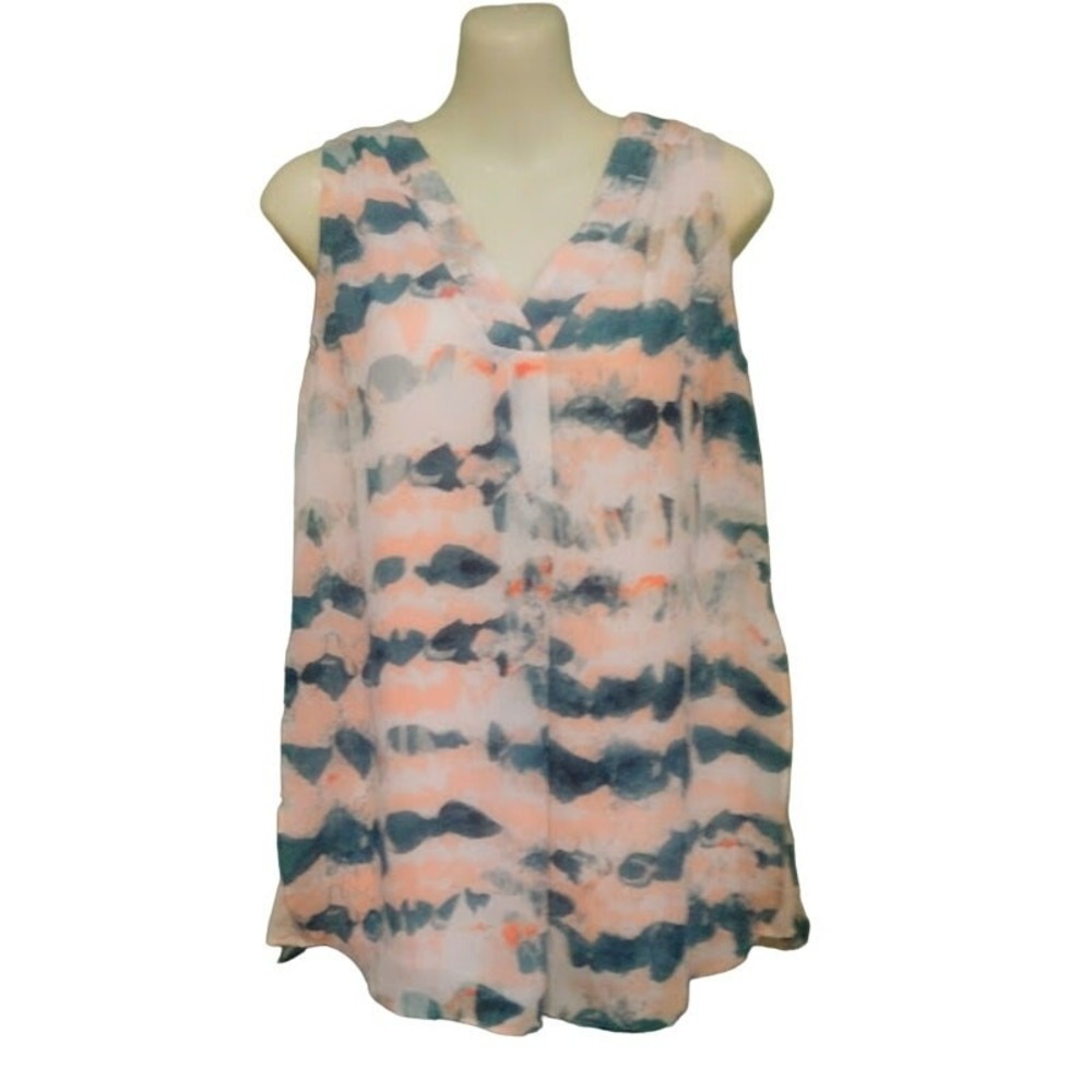CAbi Sleeveless Lined Tunic with V-Neck, Multi,‎ Size XS